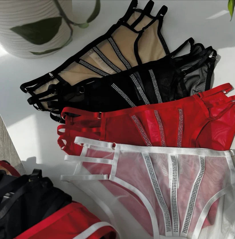 Stylish Glitter Lines Style Set