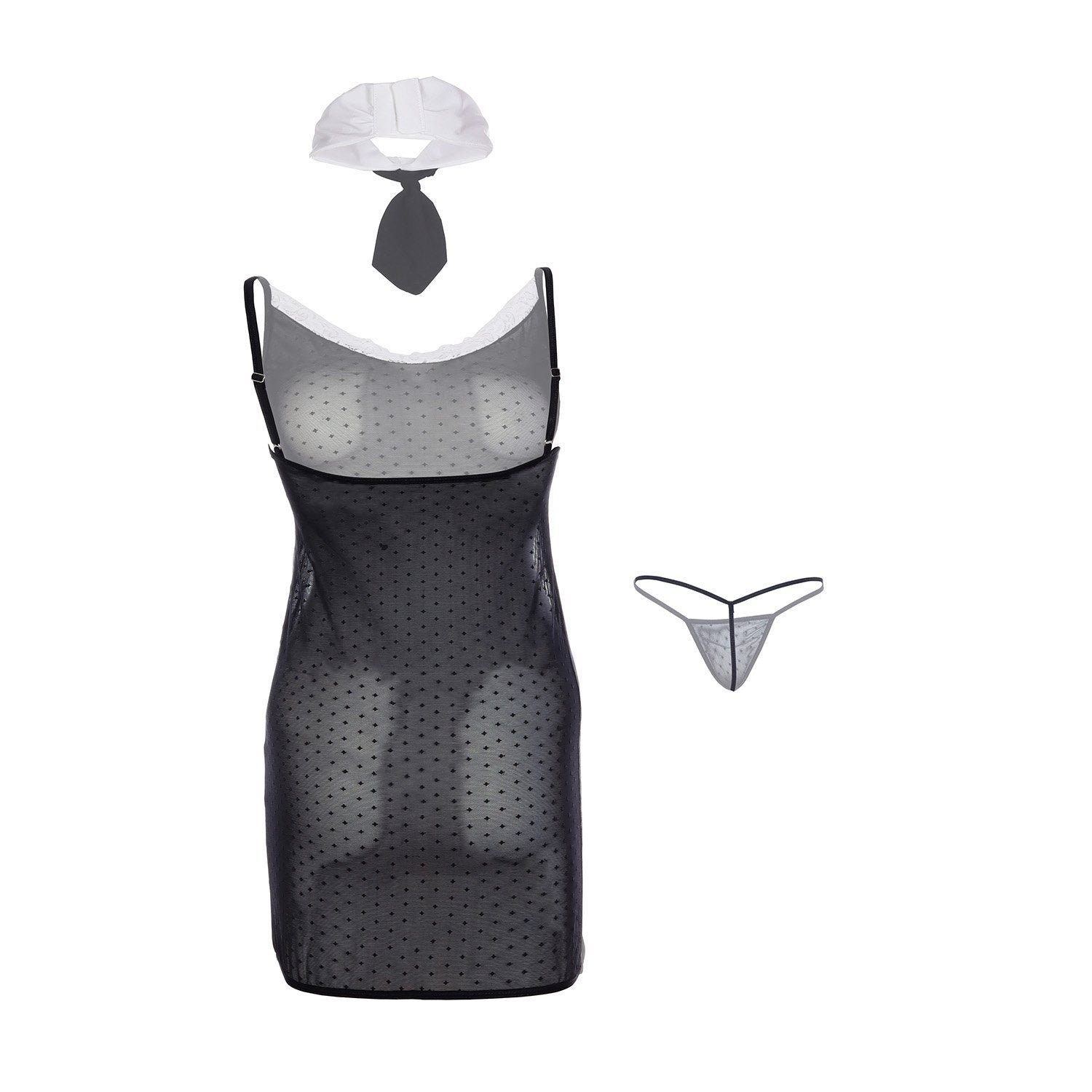 Corporate Temptation Sheer Tuxedo Lingerie