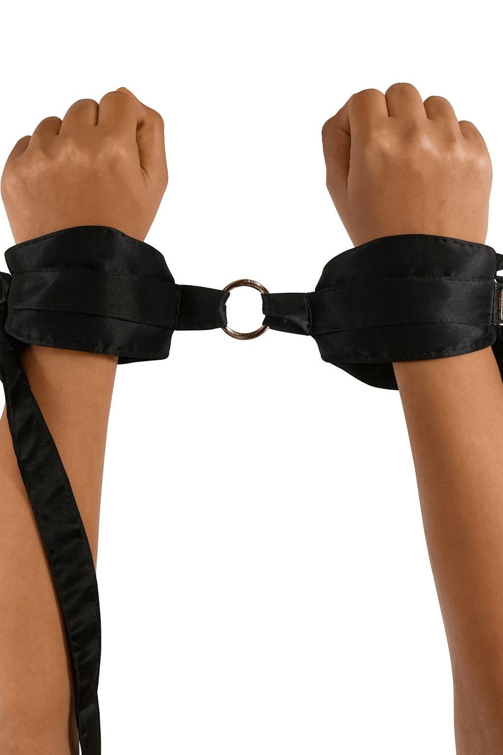 🎁 Elegant Restraint Game Satin Handcuffs - Black