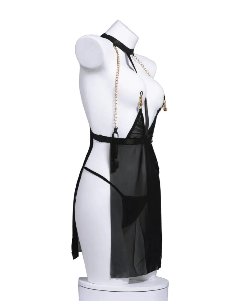 Ethereal Allure Sheer Robe Lingerie Set