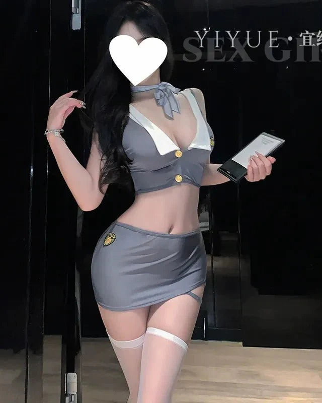First Class Flight Attendant Roleplay Lingerie Set
