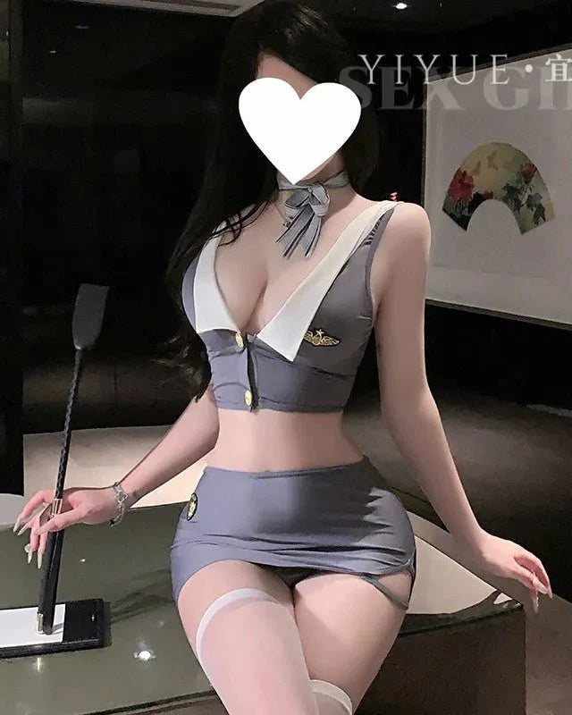 First Class Flight Attendant Roleplay Lingerie Set