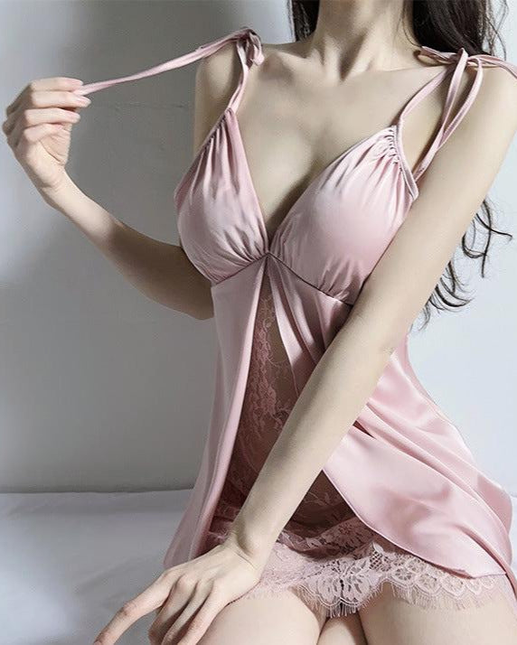Rosy Hues Lace Babydoll Lingerie