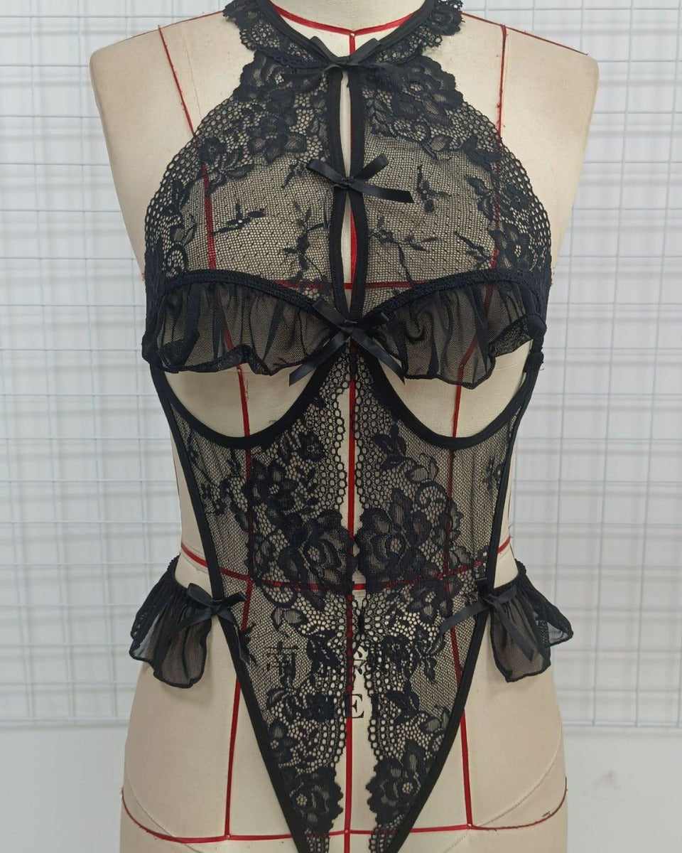 Rosette Ruffle Allure Plus Size Lingerie