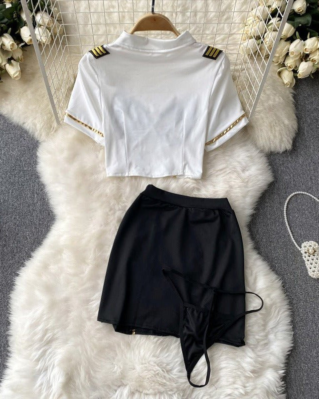 Captain's Charm Aviation-Themed Lingerie Set