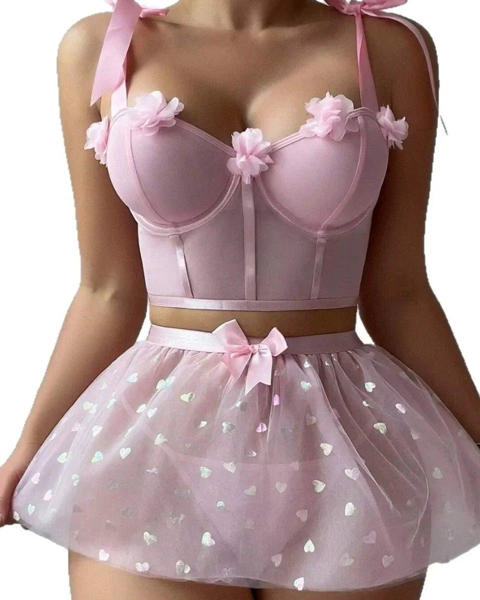 Pink Puff Fantasy Babydoll Lingerie
