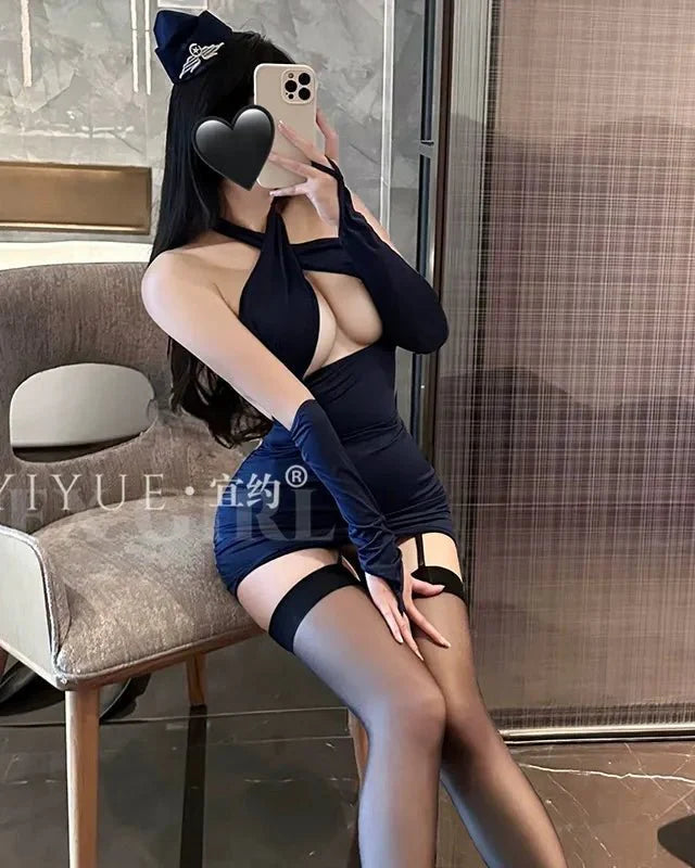 Private Appointment Only Cross-Halter Bodycon Lingerie