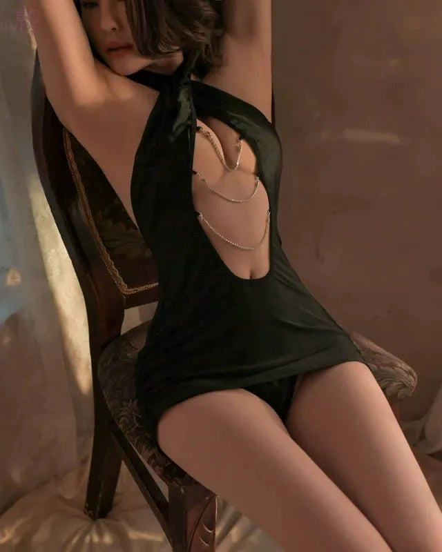 She Chooses, Always Plunge Chain Detail Lingerie