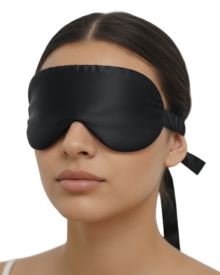 🎁 Shhh... It’s Secret Hour Satin Blindfold - Black