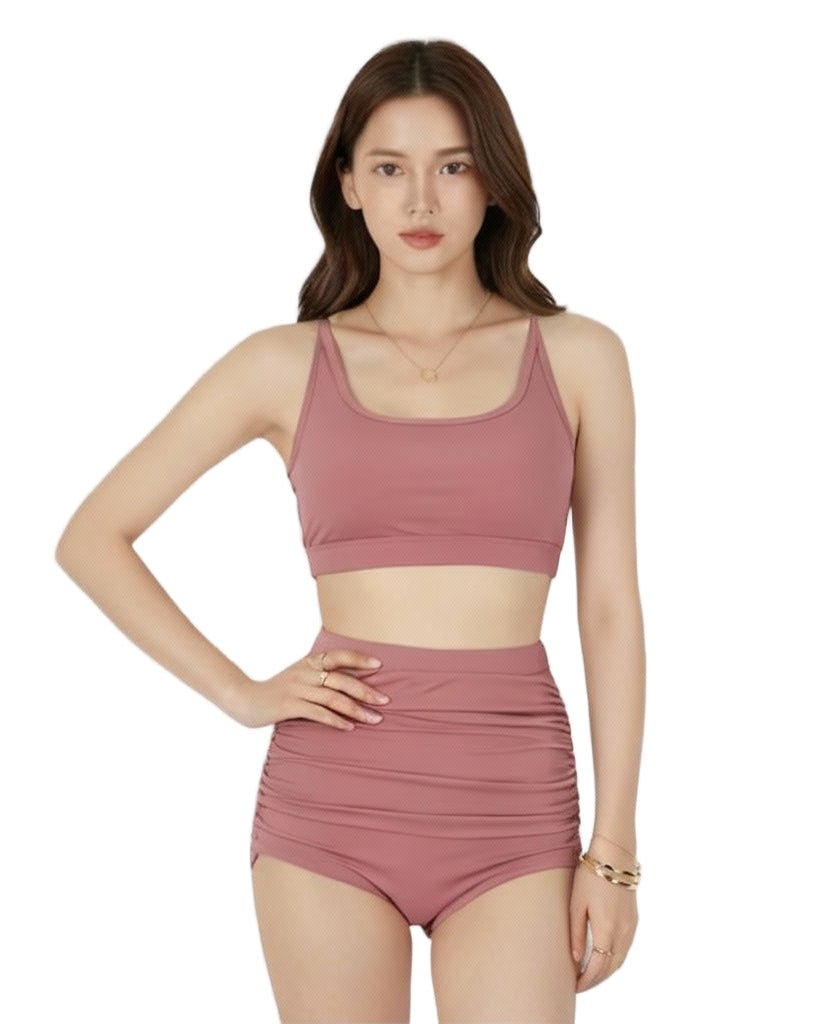Valeria Two Peice Piece High Waist Bikini Swim Suit Set