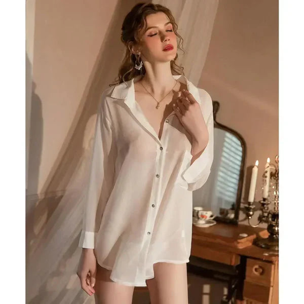 Ayleen Mesh Two Piece Ling...(White)