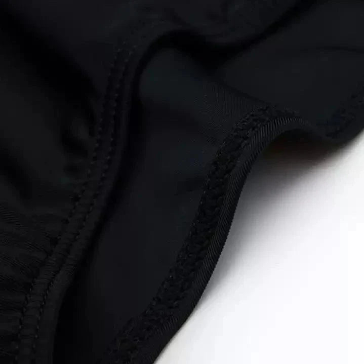 Black Backless Monokini With 3D Flower Swimwear By Sinderella