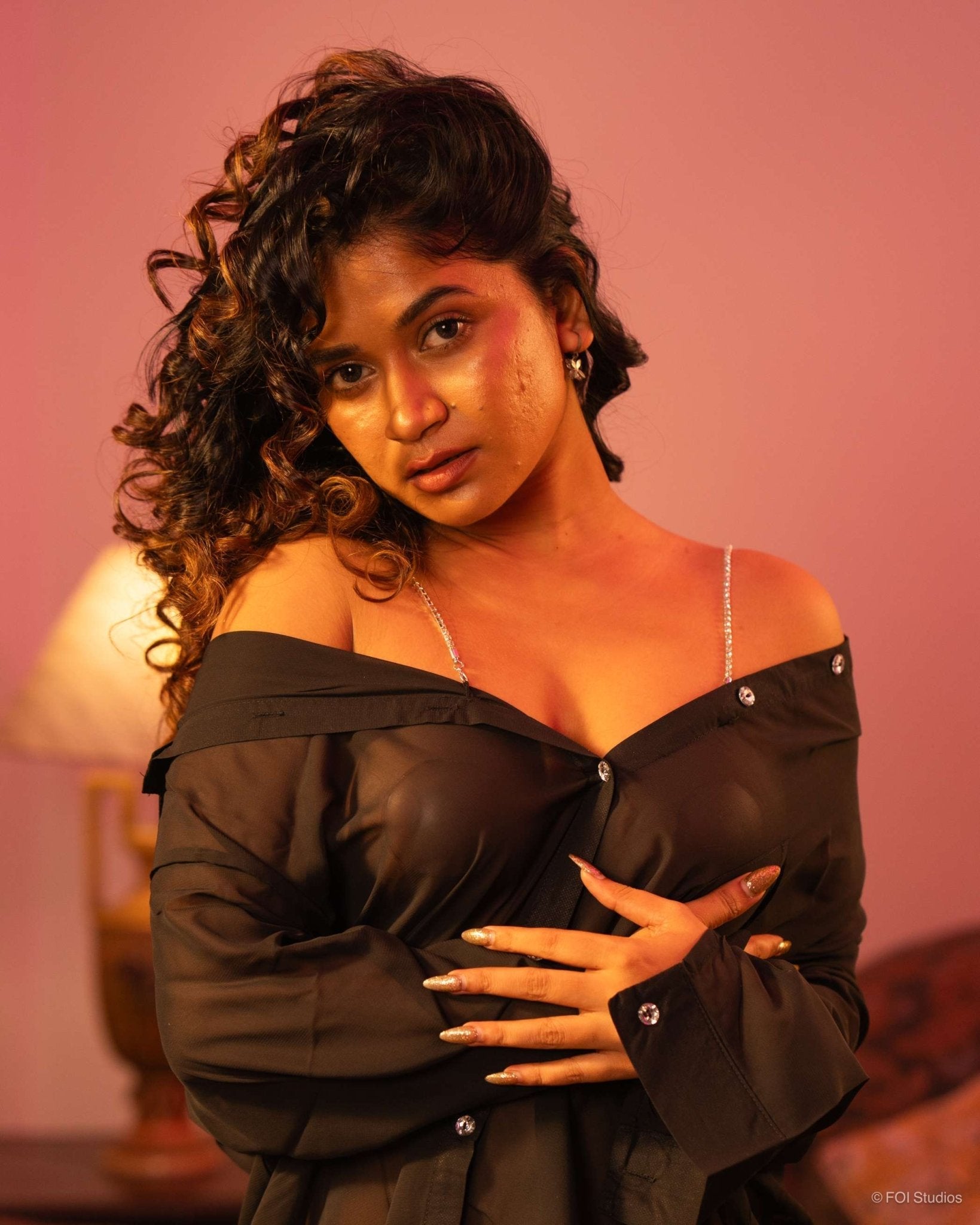 Cloud Nine Boyfriend Shirt Style Off-Shoulder Lingerie