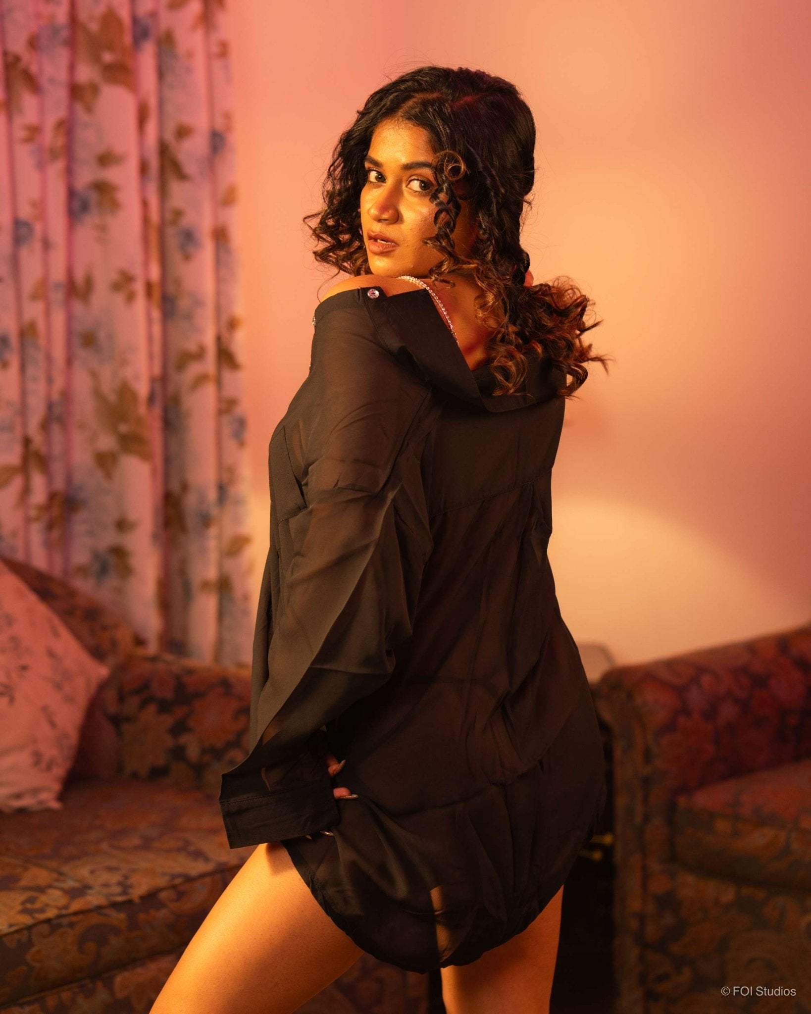 Cloud Nine Boyfriend Shirt Style Off-Shoulder Lingerie
