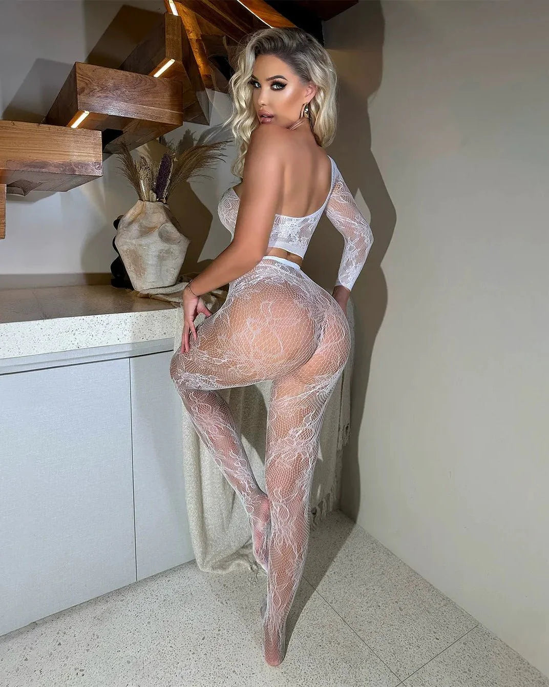 Do Not Disturb Edition One-Shoulder 2-Piece Bodystocking