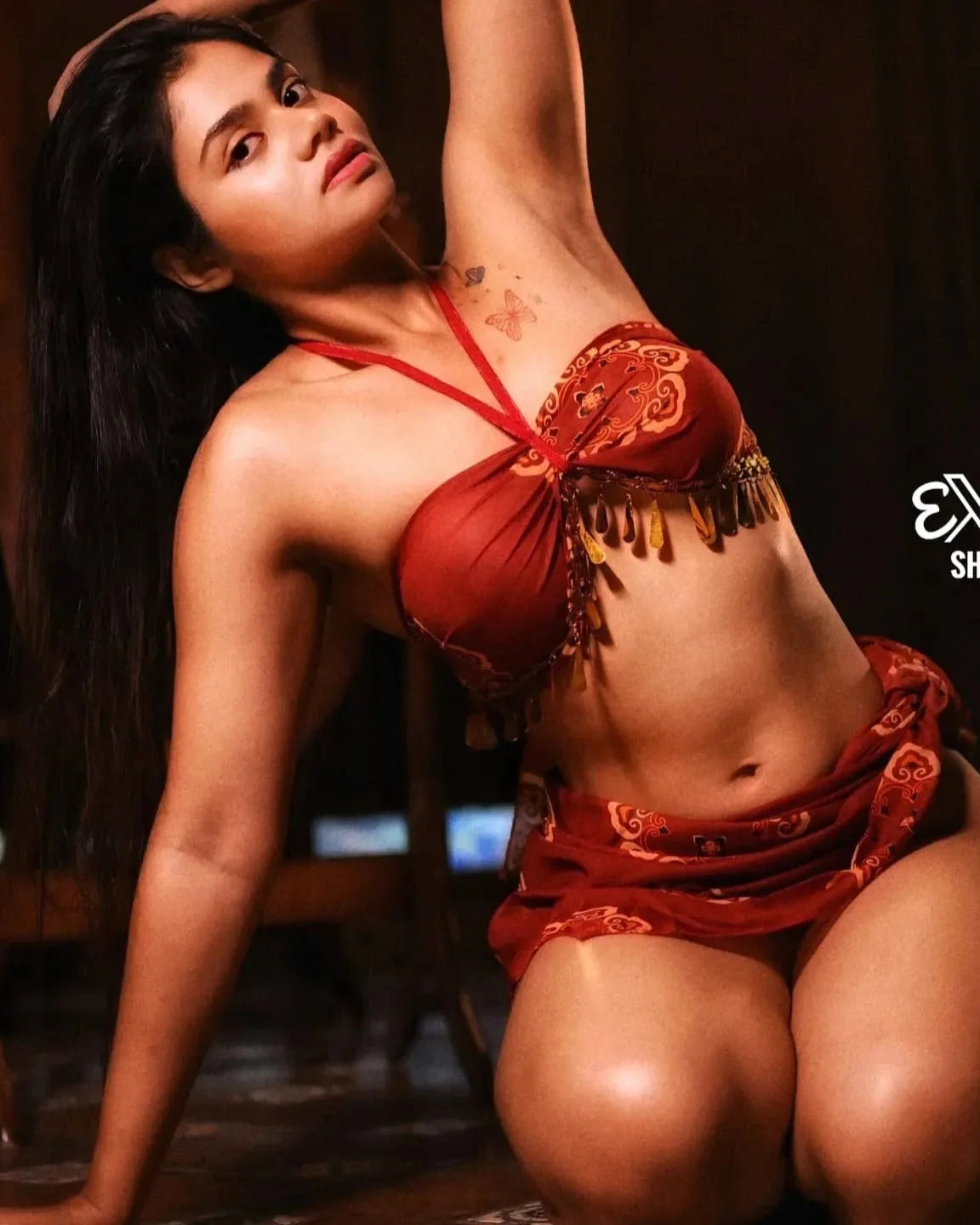 Exotic Enchantment Sheer Belly Dance-Inspired Lingerie Set