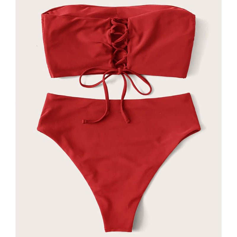 Lizzy Two Piece Piece High Waist Bikini Swim Suit Set