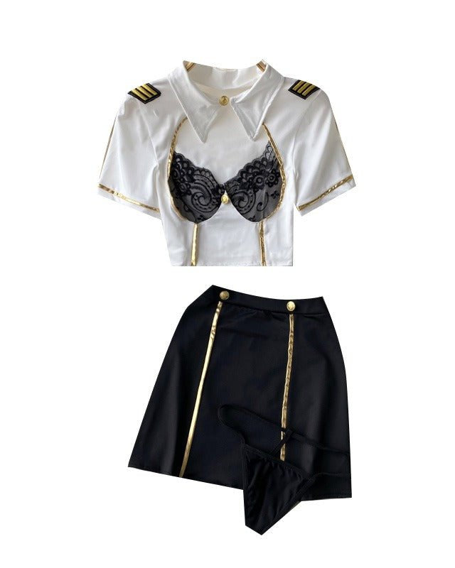 Captain's Charm Aviation-Themed Lingerie Set