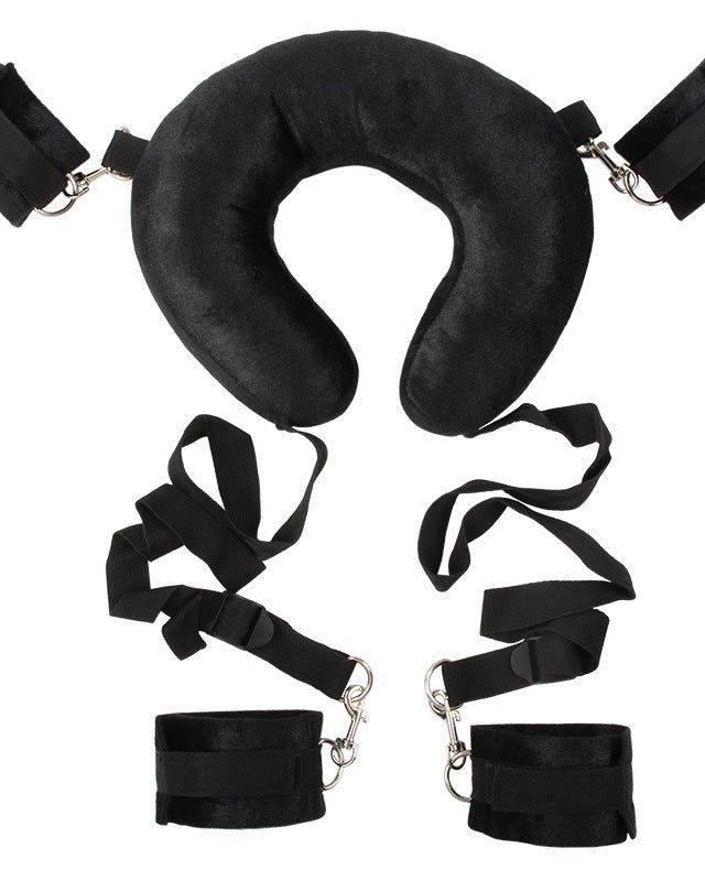 Plush Padded Neck and Wrist Restraint Set