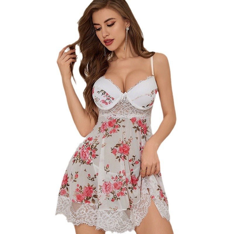 Soft But Spicy Whisper Floral Babydoll Lingerie