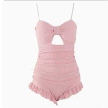 Sweet Cloud Cutout One-Piece with Pearl Straps & Ruffle Bloom Bottom By Sinderella