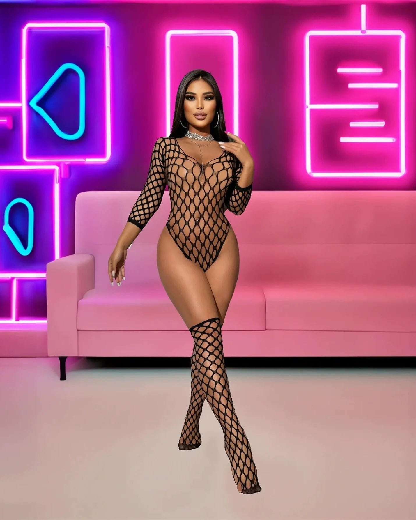 Toxic? No. Iconic Fishnet High-Cut Bodystocking