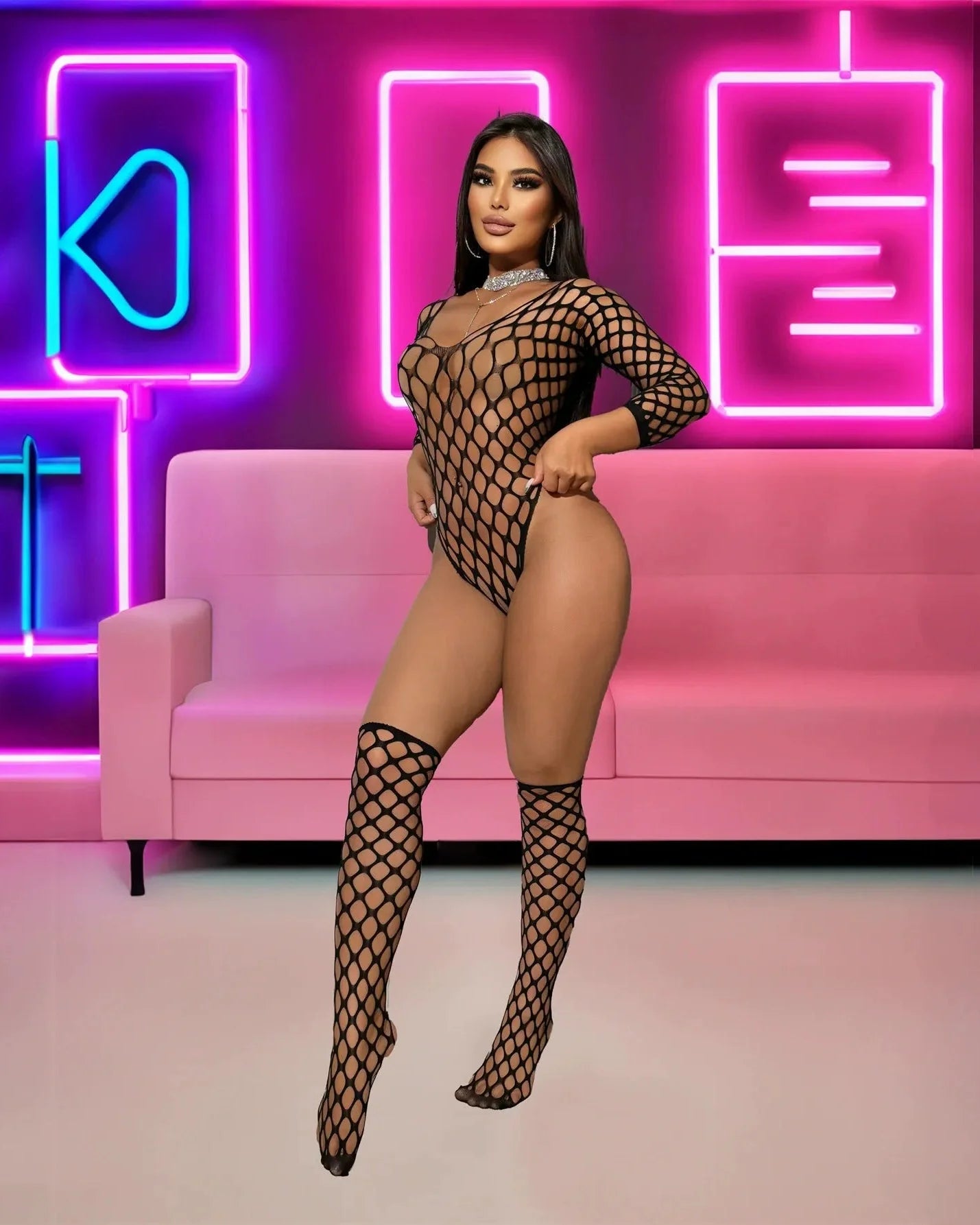 Toxic? No. Iconic Fishnet High-Cut Bodystocking