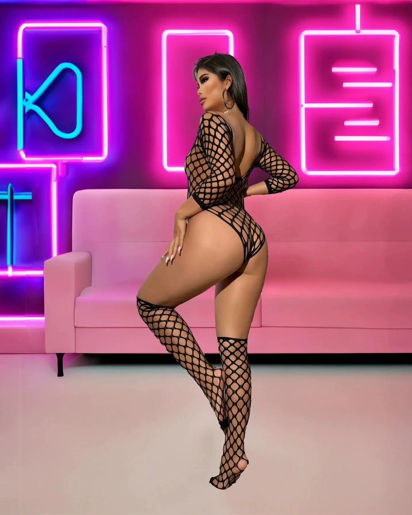 Toxic? No. Iconic Fishnet High-Cut Bodystocking