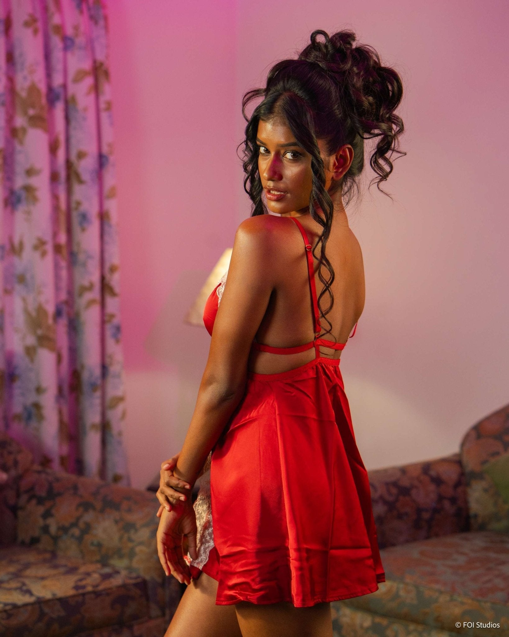 Turn Up the Heat Luxury Velvet Babydoll Lingerie Set