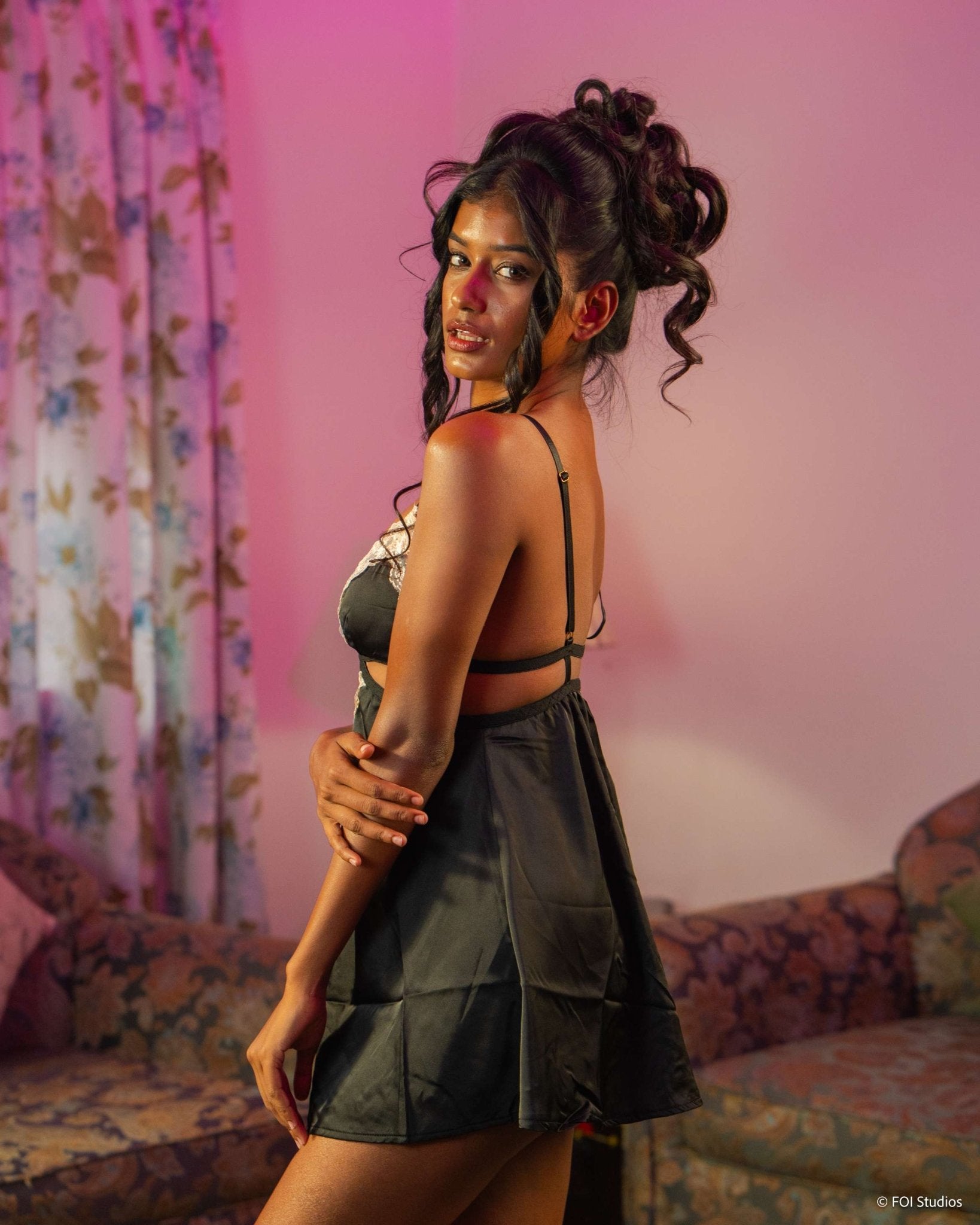 Turn Up the Heat Luxury Velvet Babydoll Lingerie Set