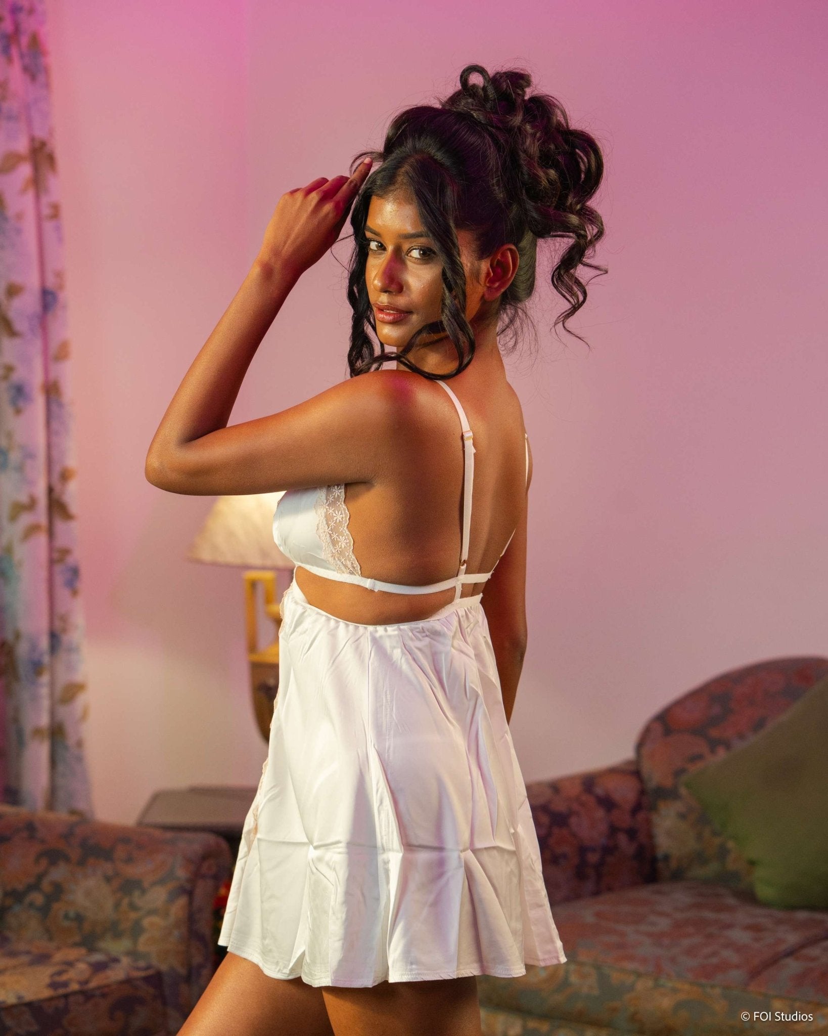 Turn Up the Heat Luxury Velvet Babydoll Lingerie Set